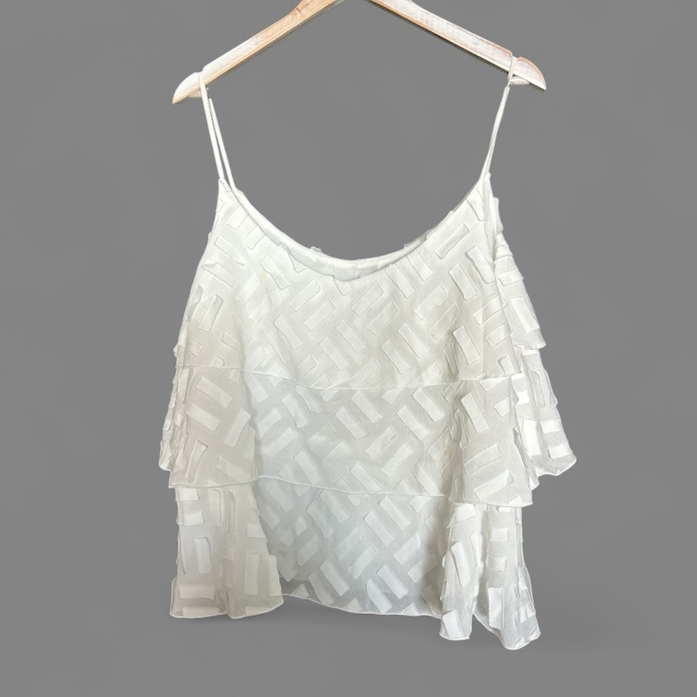 Anthropology Amadi Ameline Tiered Camisole Women's XL Ivory NWT